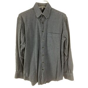 Orvis Mens Shirt Size Medium Button Up Long‎ Sleeve 100% Cotton Blue Check B36